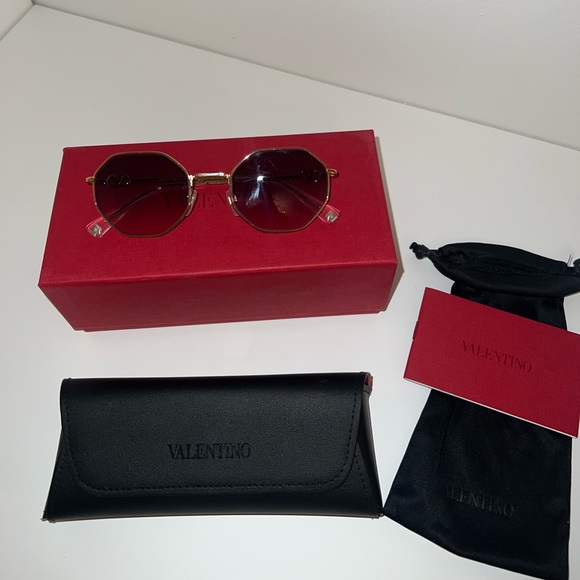 Valentino Gold Metal Sunglasses - Picture 9 of 12